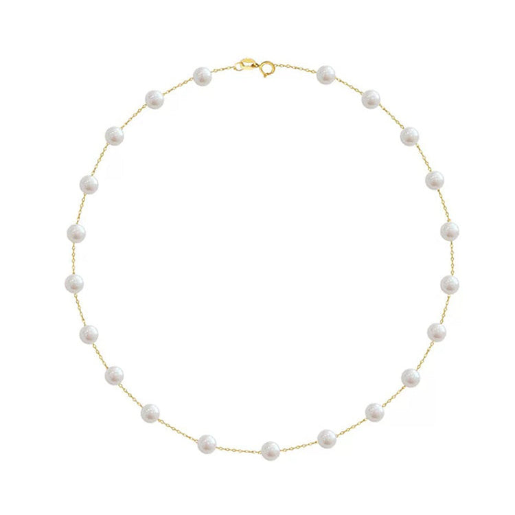 18K Gold Starlit Freshwater Pearl Necklace