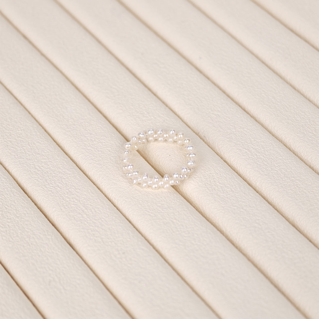 White Freshwater Pearl Ring | 2–3mm AAA Grade