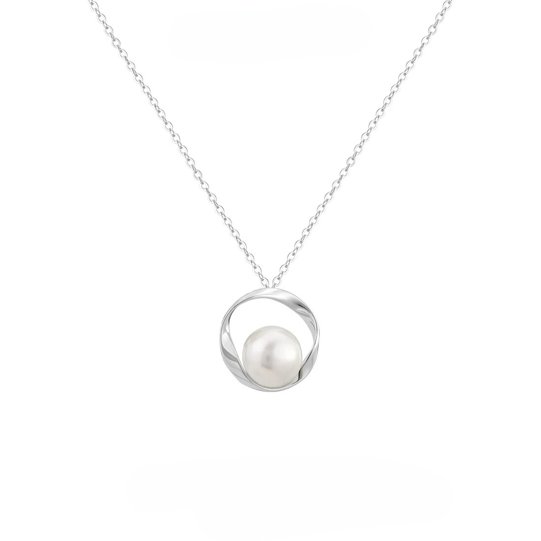 Crescent Moon Pearl Necklace