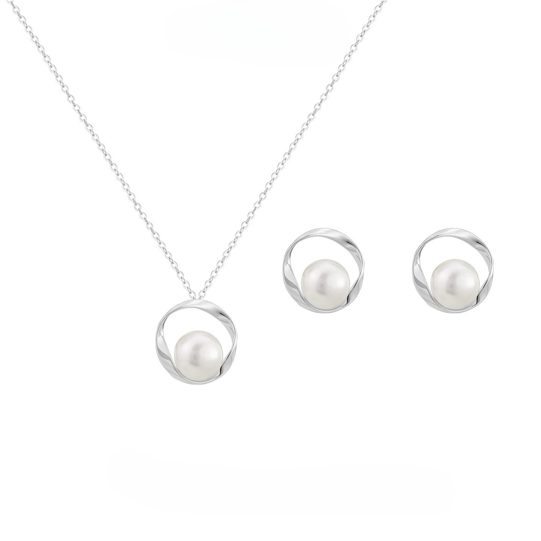 Crescent Moon Pearl Necklace