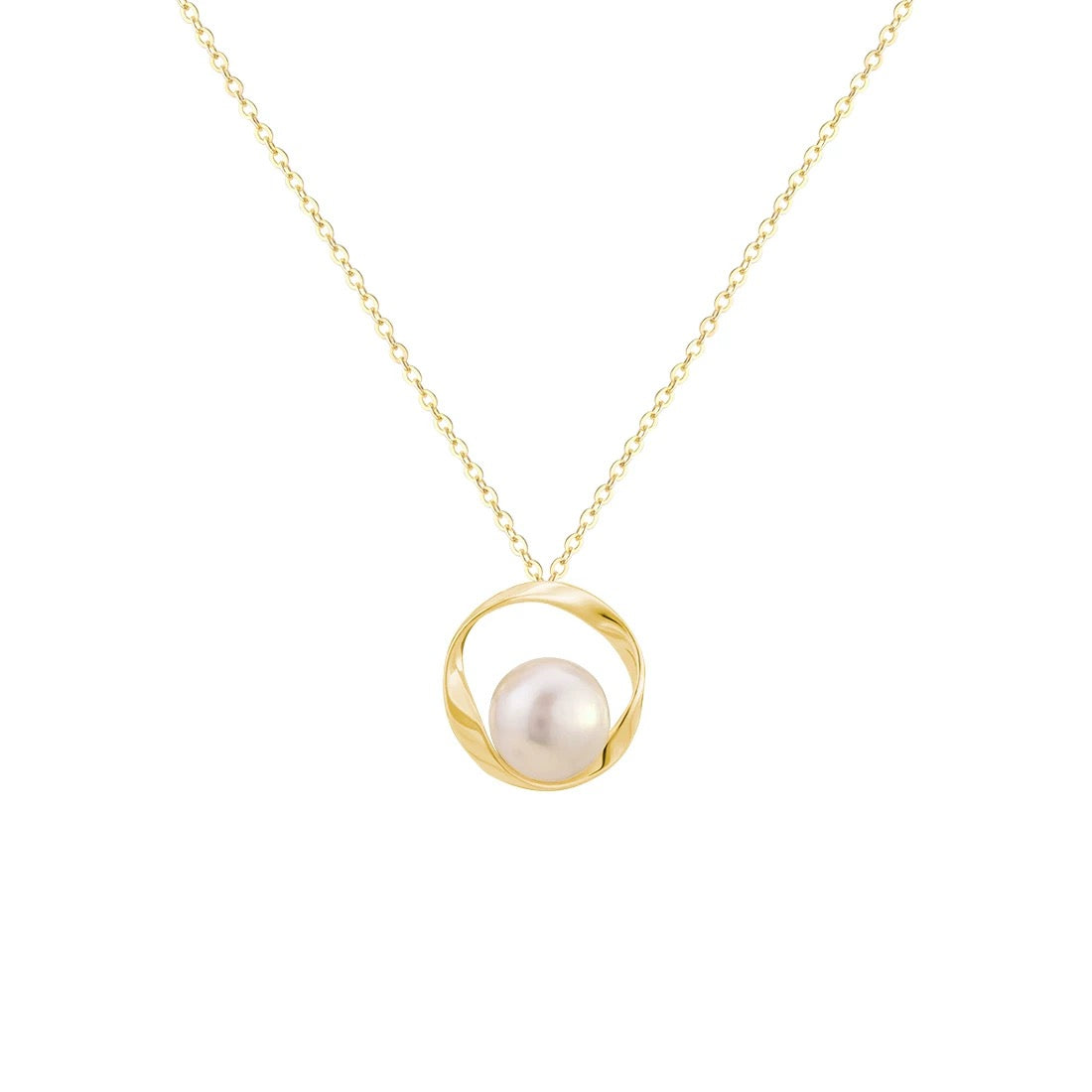 Crescent Moon Pearl Necklace