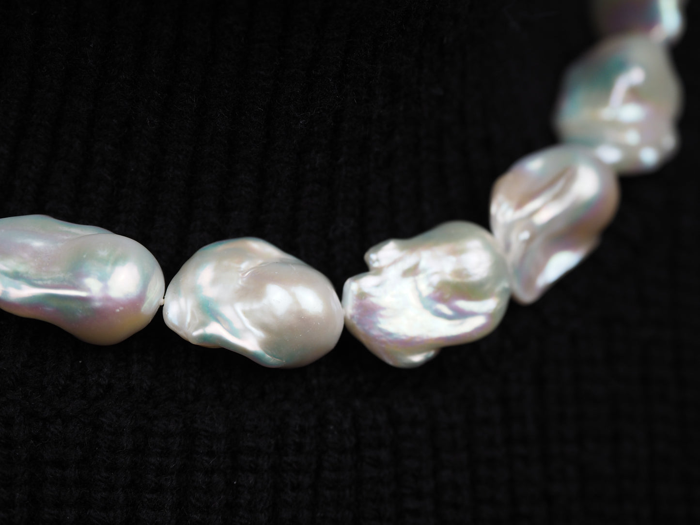 White Baroque Pearl Necklace – Bold & Luminous