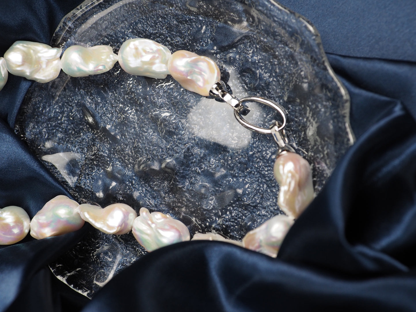 White Baroque Pearl Necklace – Bold & Luminous