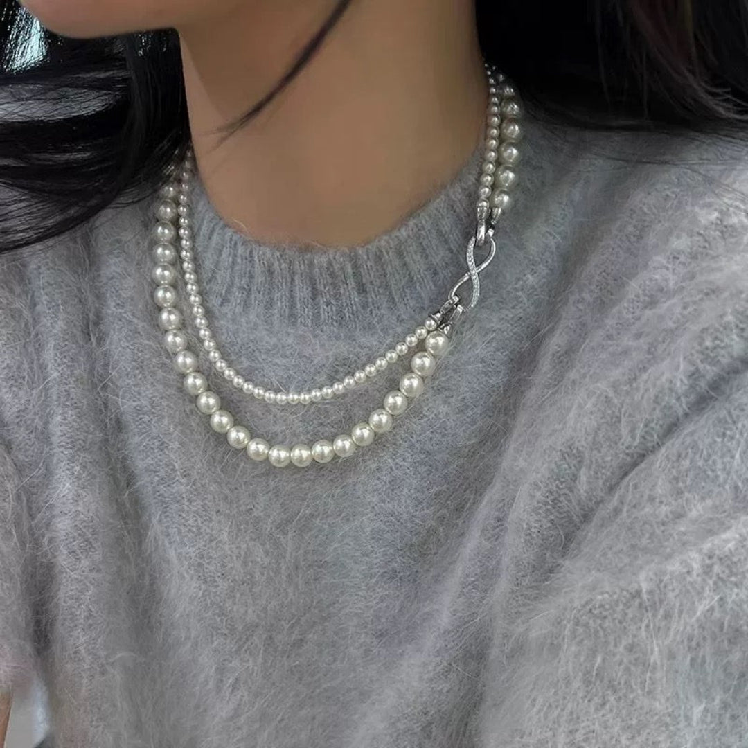 S925 Silver - Layered Freshwater Pearl Necklace
