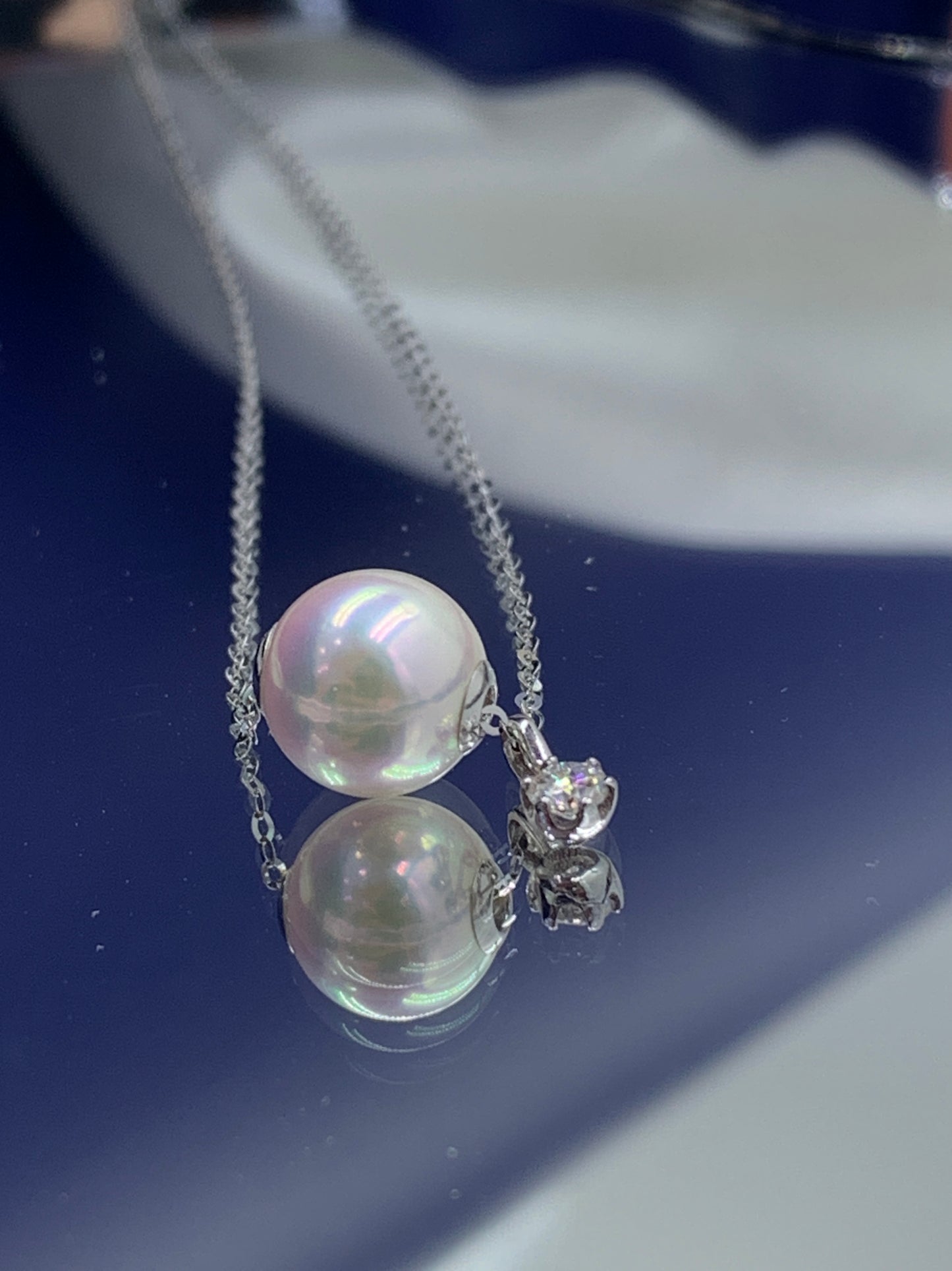 Lustre Drop – Akoya Pearl Bubble Pendant Necklace