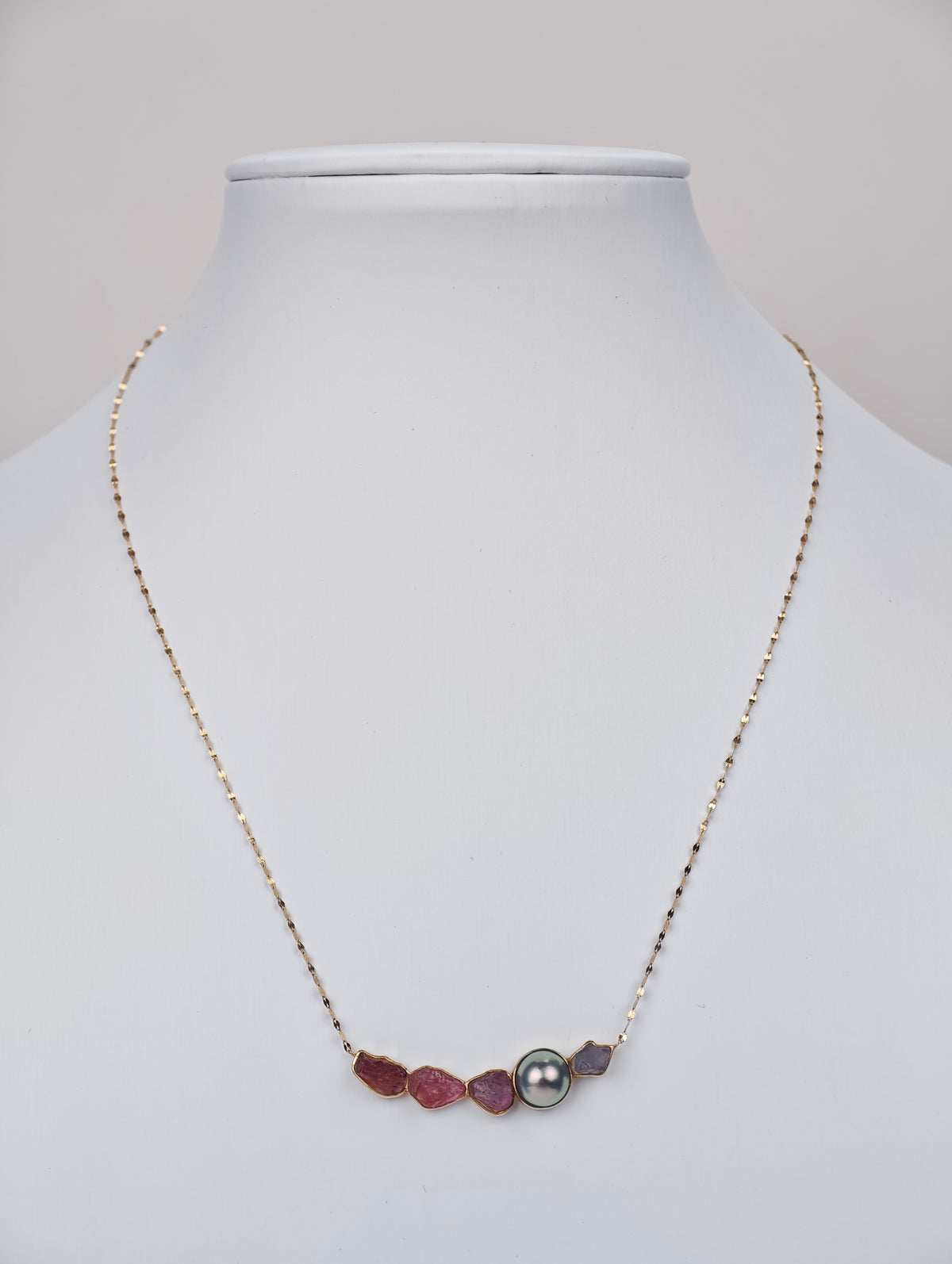 Black Keshi Tahitian Pearl Necklace | 8–9mm AAAA Grade