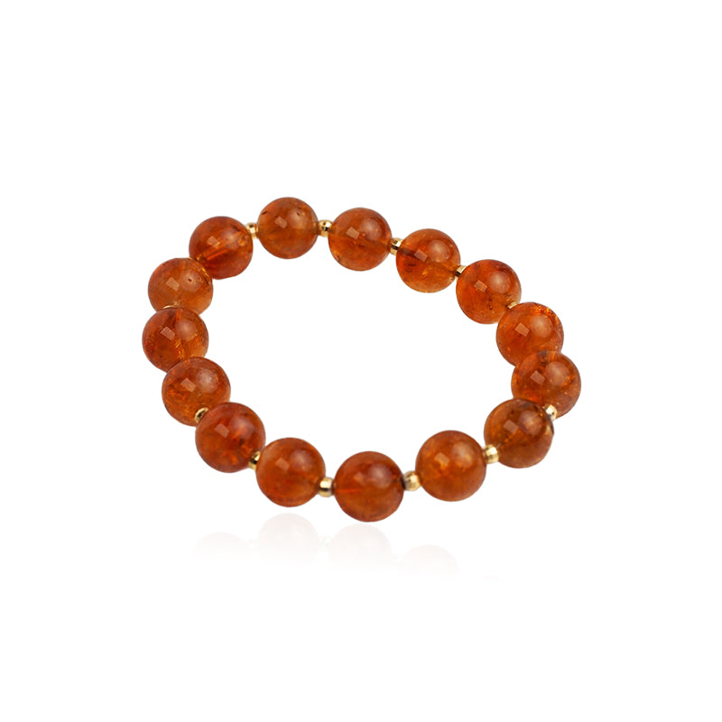 18K Gold Laser Bead Citrine Bracelet