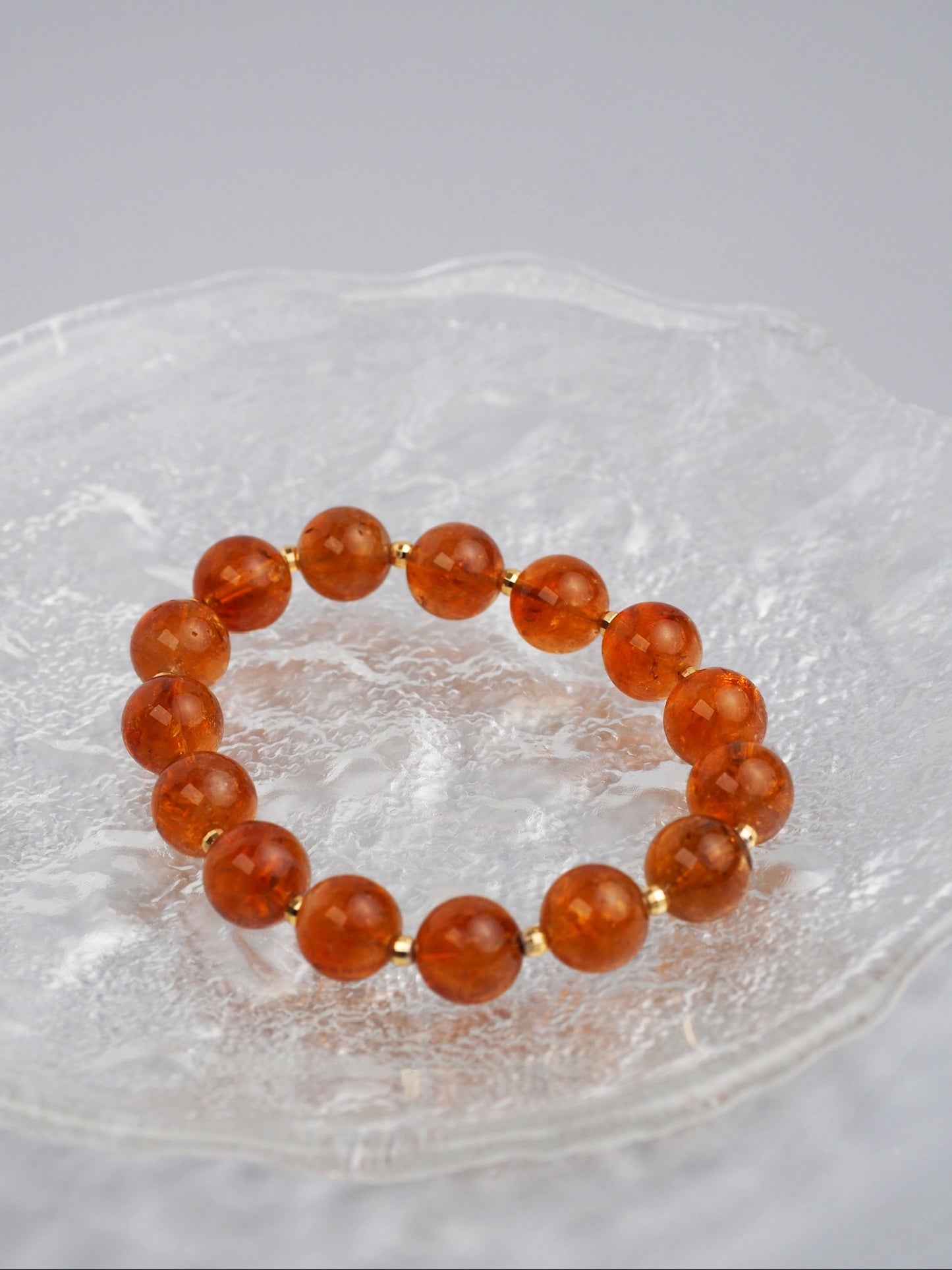 18K Gold Laser Bead Citrine Bracelet