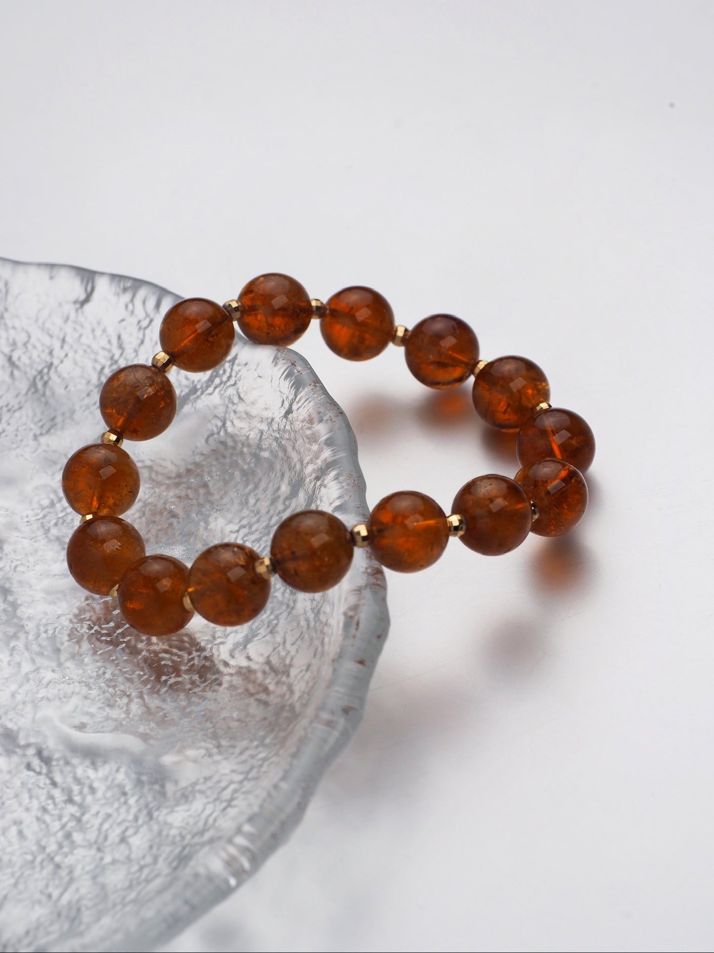 18K Gold Laser Bead Citrine Bracelet