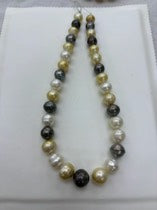 Mixed-Color Tahitian Pearl Strand | 11–15mm AA Grade