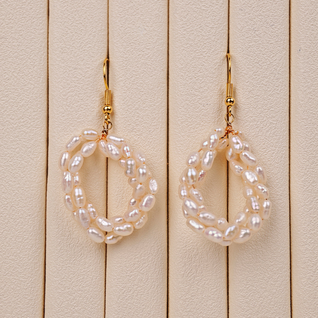 S925 Silver Hook - White Near-Round Freshwater Pearl Earrings | 4–5mm AAA Grade