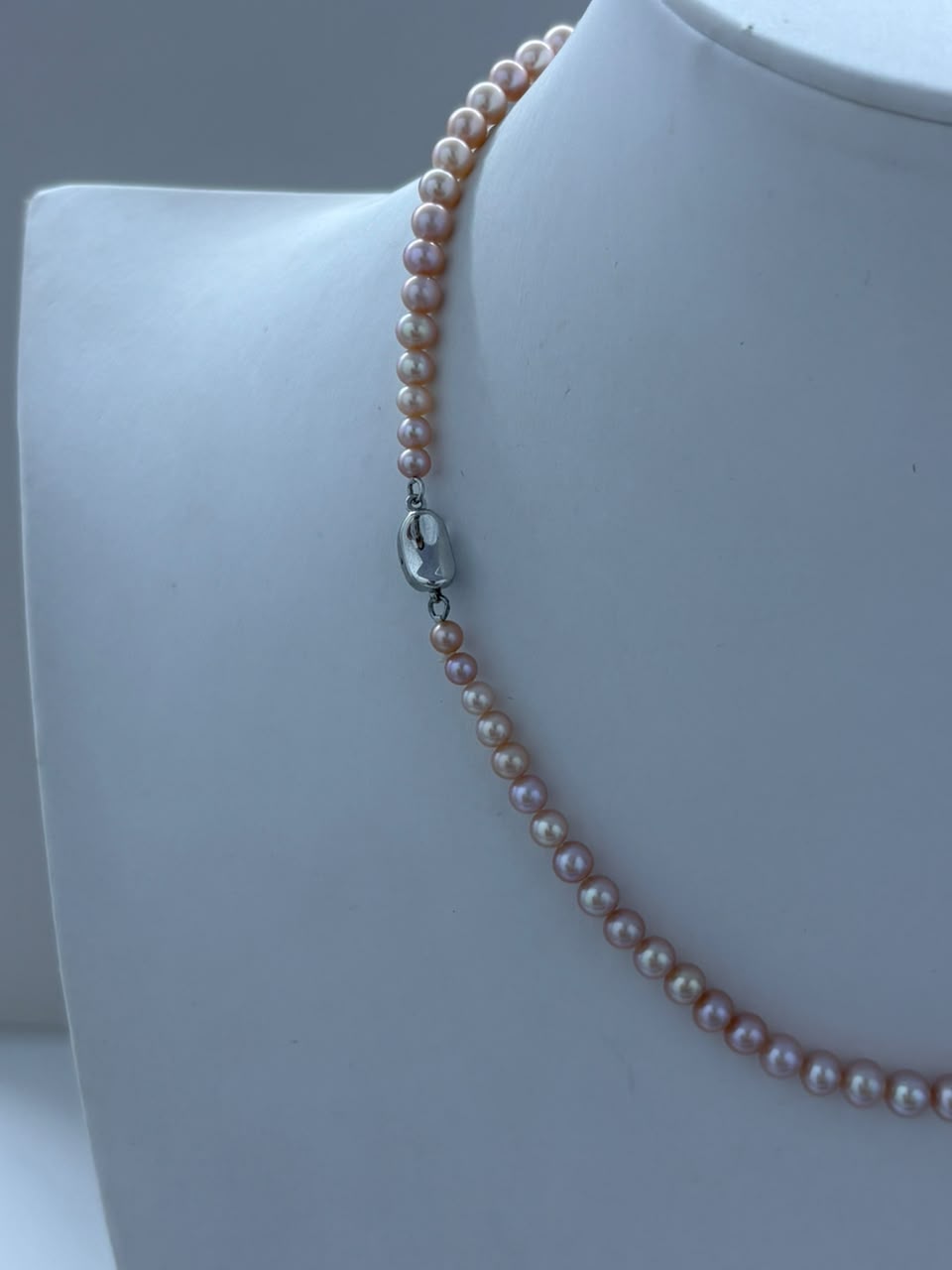 S925 Silver - Pink Freshwater Pearl Necklace | 3–8mm AAAA Grade