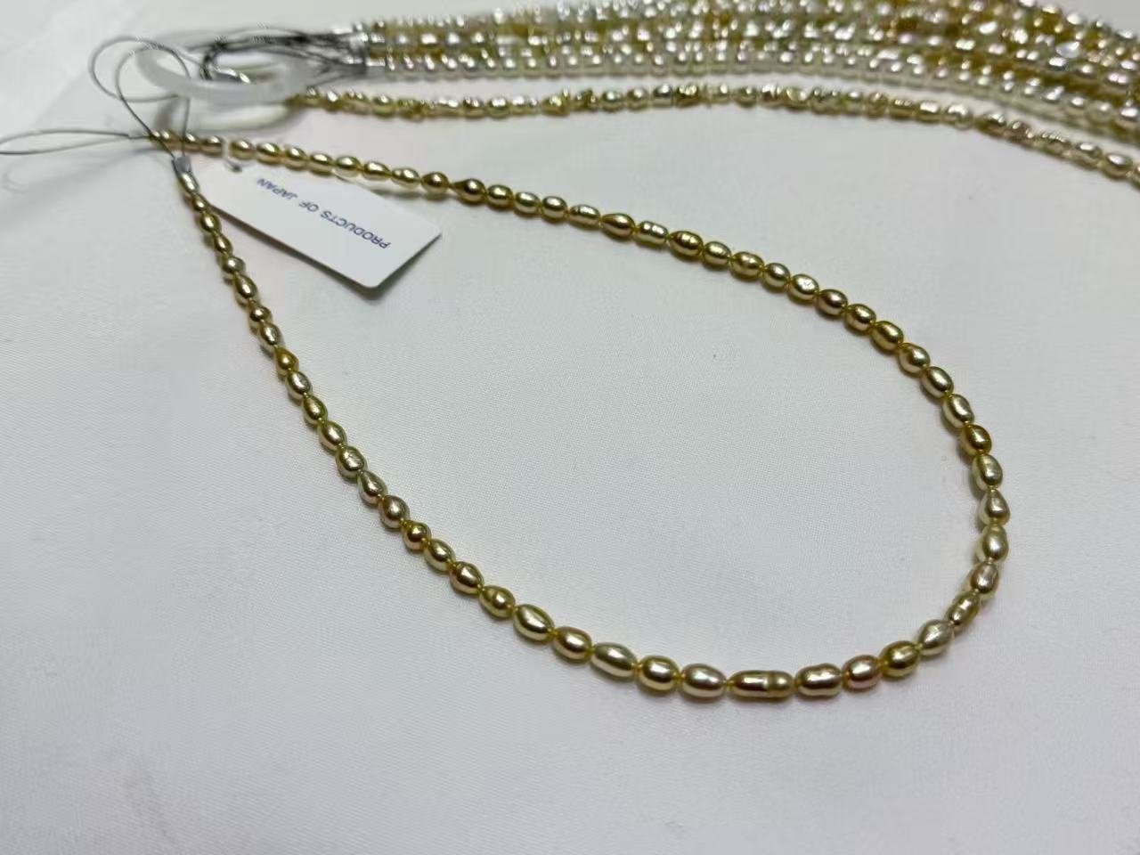 South Sea Golden Keshi Pearl Strand | AAAA Grade