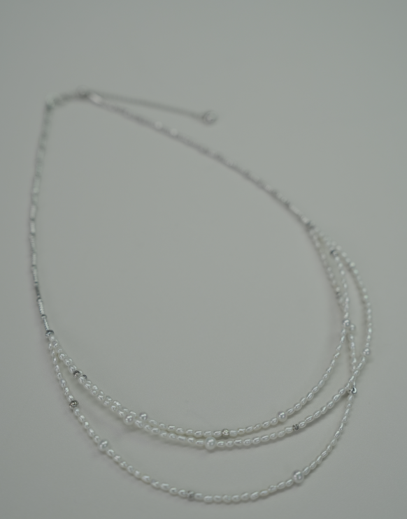 S925 Silver - White Freshwater Pearl Necklace | 2–4mm AAA Grade