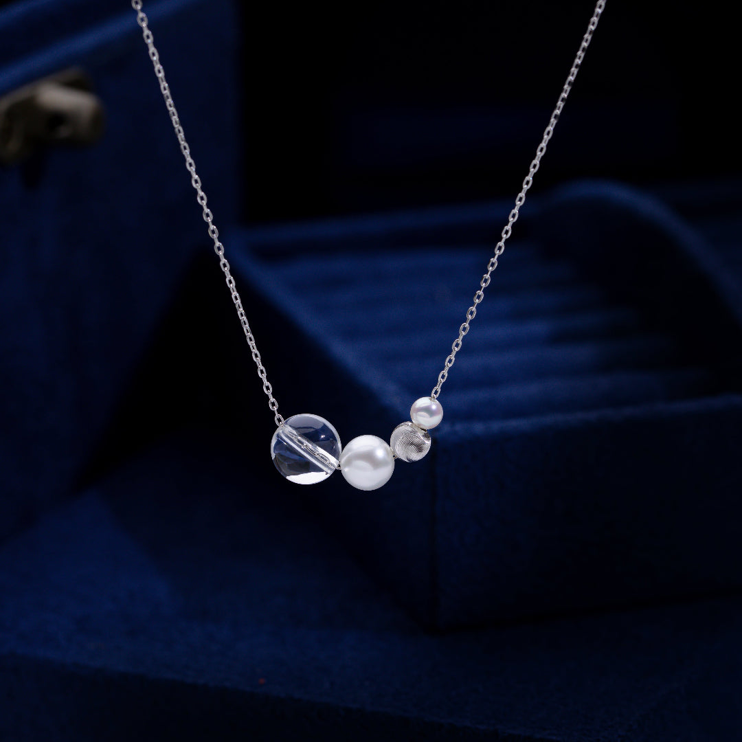 S925 Silver - Aurora Glow Freshwater Pearl Pendant Necklace