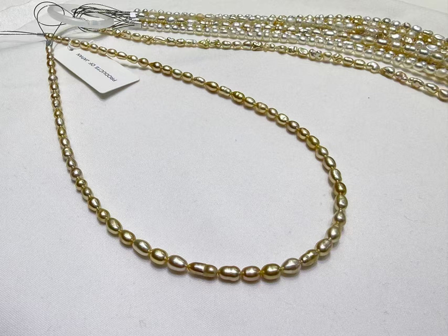South Sea Golden Keshi Pearl Strand | AAAA Grade