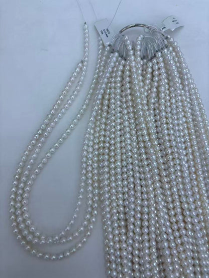 White Freshwater Rice Pearl Strand | 5–5.5mm AAA Grade