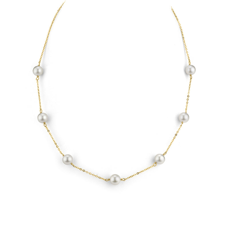 18K Gold Starlit Freshwater Pearl Necklace