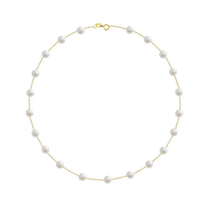 18K Gold Starlit Freshwater Pearl Necklace