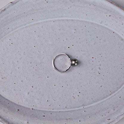 S925 Sterling Silver - White Freshwater Pearl Ring | 8–9mm AAA Grade