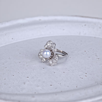S925 Silver - White Freshwater Pearl Ring | 8–9mm AAA Grade