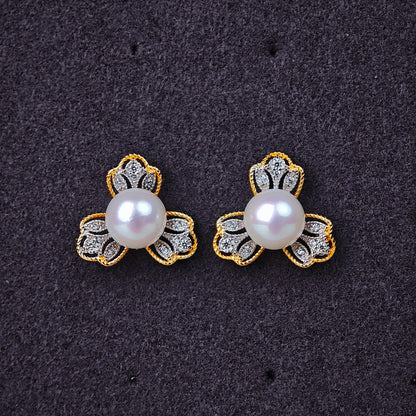 S925 Silver - White Freshwater Pearl Earrings | 6–7mm AAA Grade