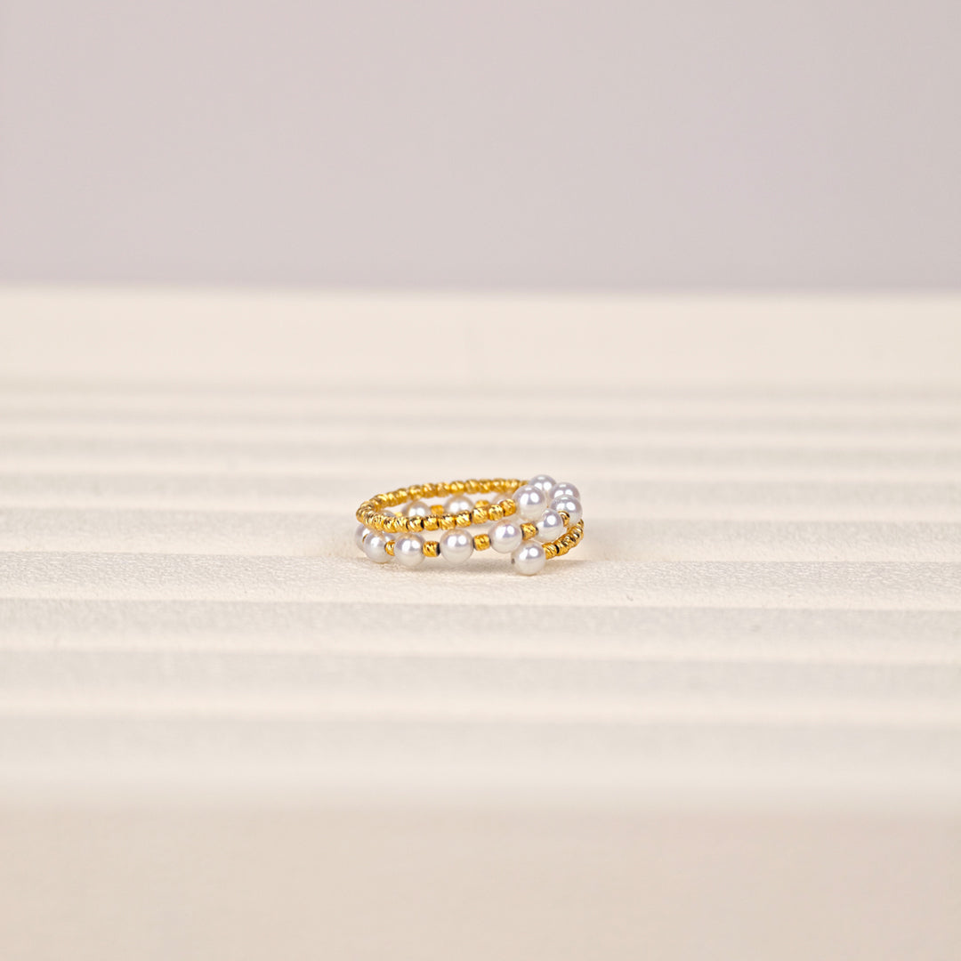 S925 Silver - White Freshwater Pearl Ring | 3–4mm AAA Grade