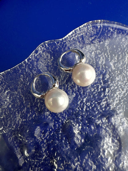 Big Bulb Pearl Earrings | S925 Silver Natural Freshwater Pearl