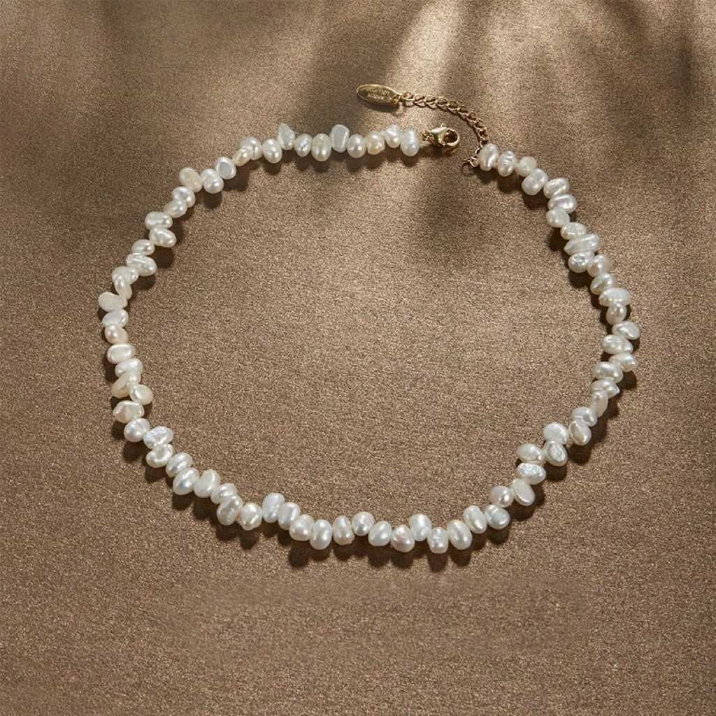 Aurora Baroque Pearl Choker – Asymmetrical Elegance