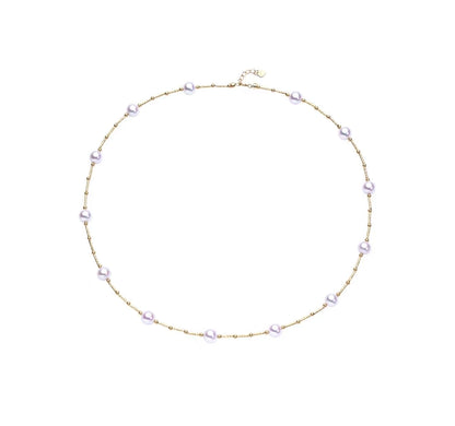 Aurora Glow 18K Gold Freshwater Pearl Galaxy Necklace & Bracelet