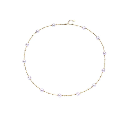 Aurora Glow 18K Gold Freshwater Pearl Galaxy Necklace & Bracelet