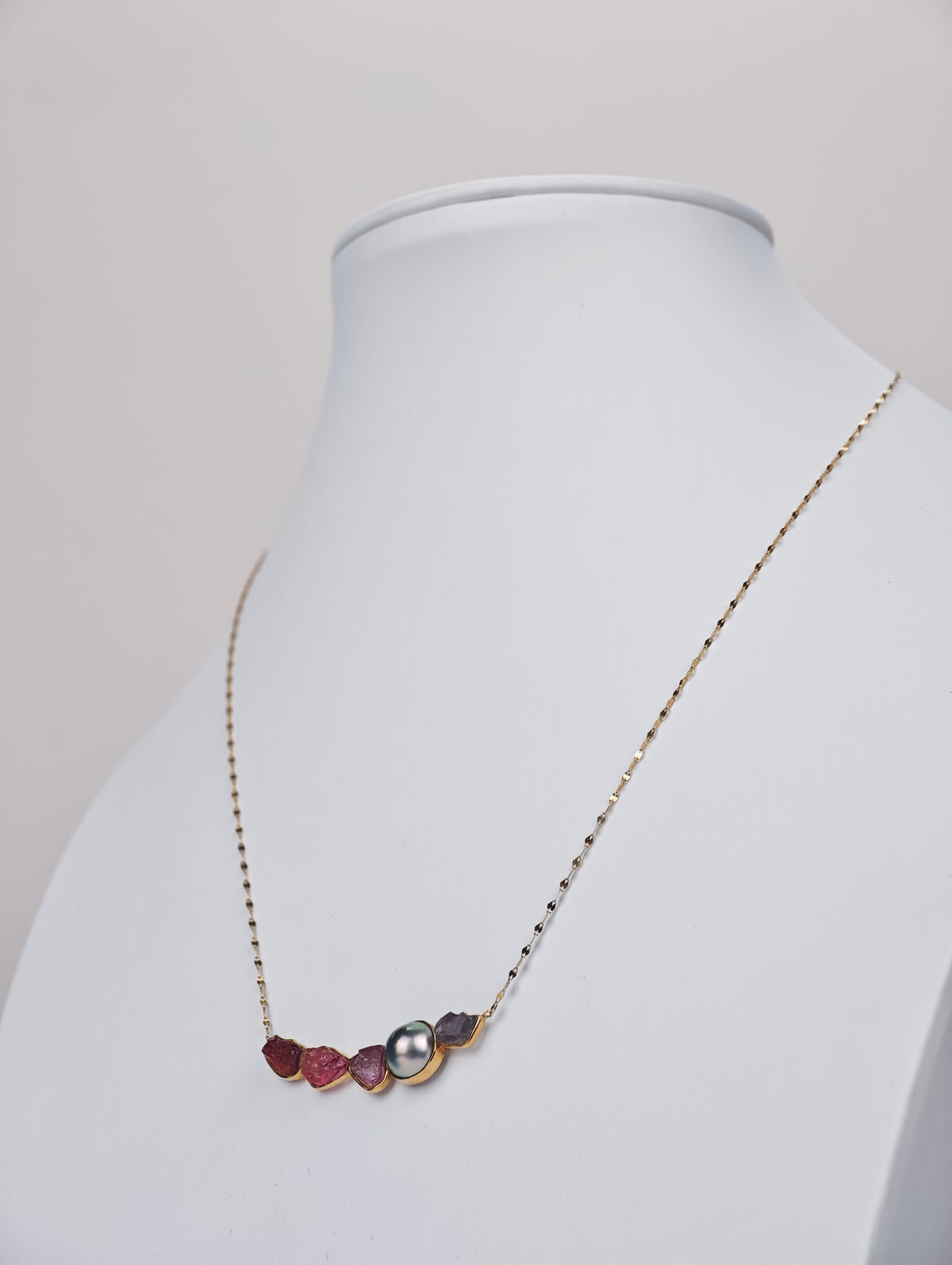 Black Keshi Tahitian Pearl Necklace | 8–9mm AAAA Grade