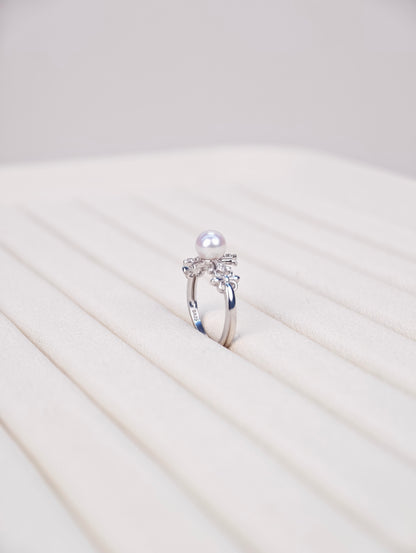 S925 Silver - White Freshwater Pearl Ring | 6–9mm AAA Grade