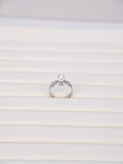 S925 Silver - White Freshwater Pearl Ring | 6–9mm AAA Grade