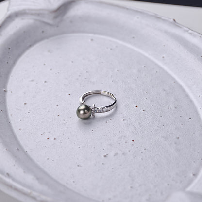 S925 Sterling Silver - White Freshwater Pearl Ring | 8–9mm AAA Grade