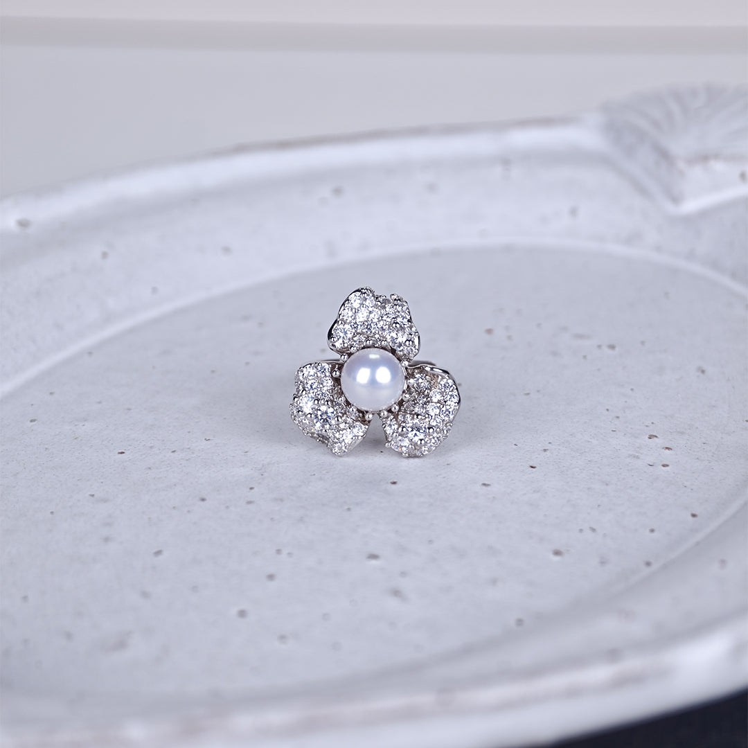 S925 Silver - White Freshwater Pearl Ring | 8–9mm AAA Grade