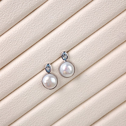 Freshwater Keshi Pearl Earrings | 10–11mm AAA Grade