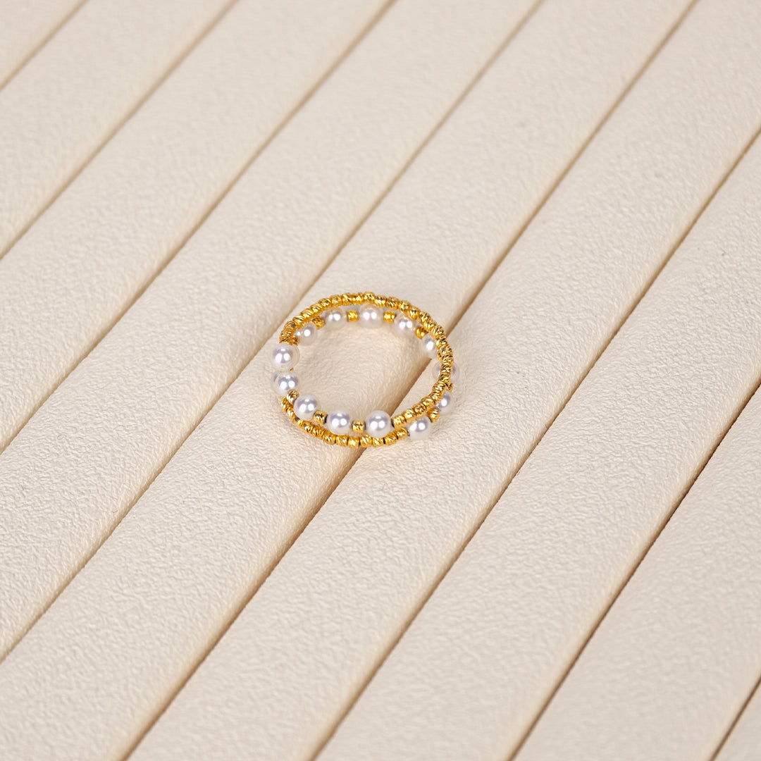 S925 Silver - White Freshwater Pearl Ring | 3–4mm AAA Grade