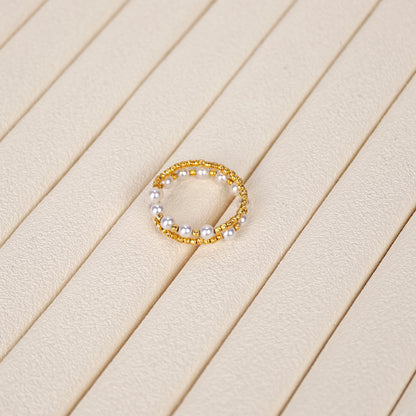 S925 Silver - White Freshwater Pearl Ring | 3–4mm AAA Grade