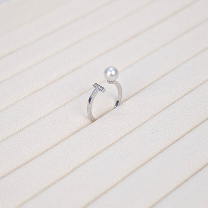 S925 Silver - White Freshwater Pearl Ring | 6–7mm AAA Grade