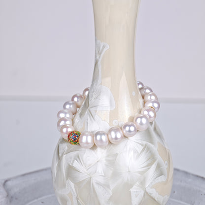 S925 Silver - White Freshwater Pearl Bracelet | 9–11mm AAA Grade