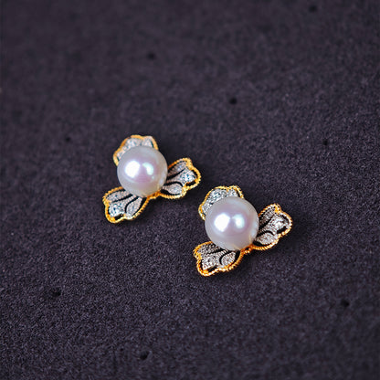 S925 Silver - White Freshwater Pearl Earrings | 6–7mm AAA Grade