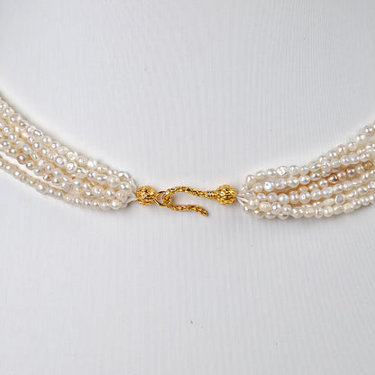 S925 Silver - White Freshwater Keshi Pearl Long Necklace | 2–3mm AAA Grade