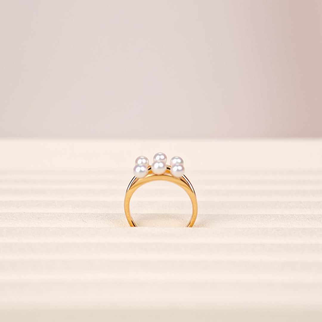 S925 Silver - White Freshwater Pearl Ring | 3–4mm AAA Grade
