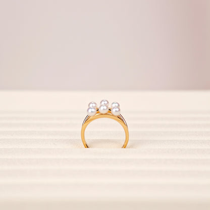 S925 Silver - White Freshwater Pearl Ring | 3–4mm AAA Grade