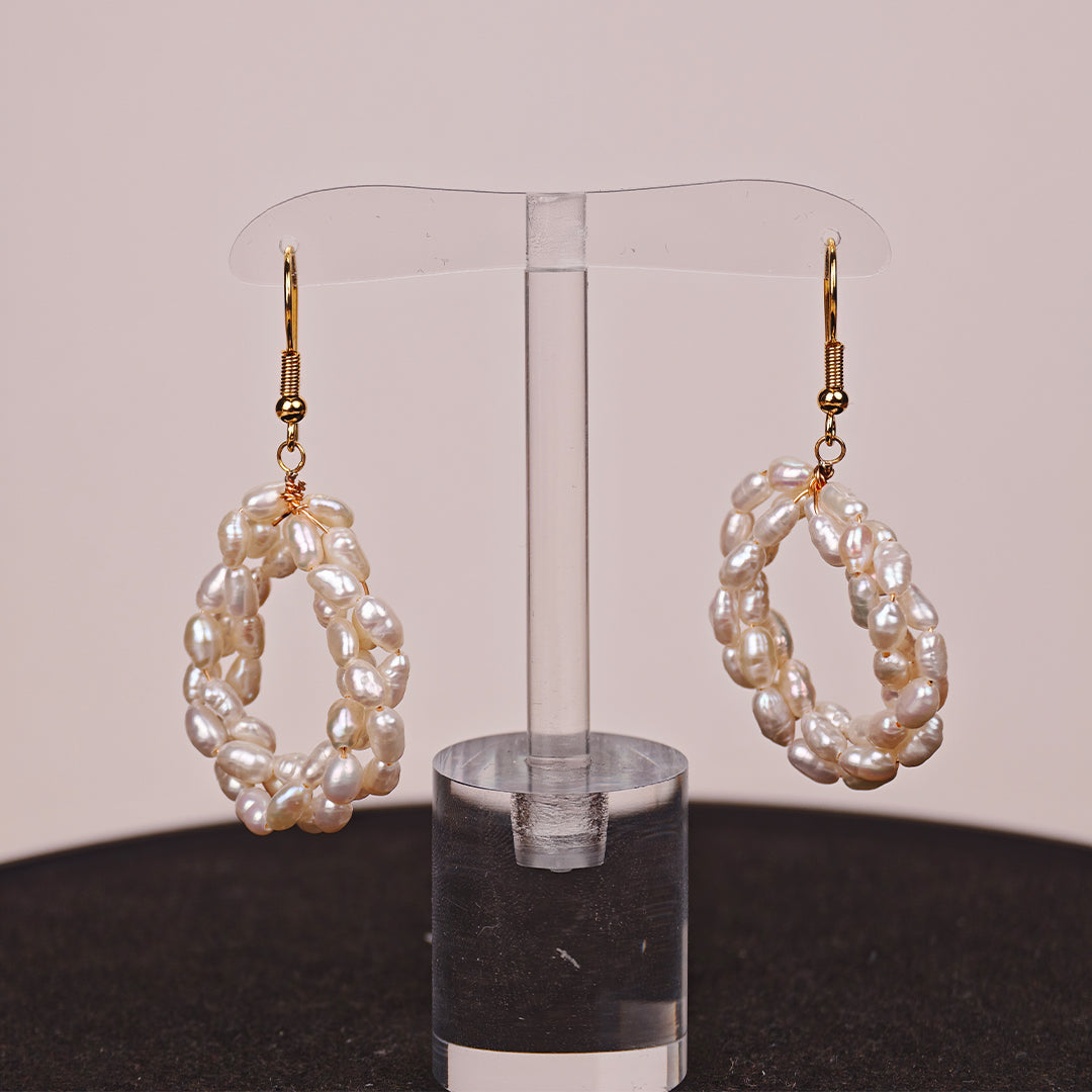 S925 Silver Hook - White Near-Round Freshwater Pearl Earrings | 4–5mm AAA Grade