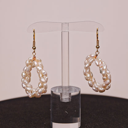 S925 Silver Hook - White Near-Round Freshwater Pearl Earrings | 4–5mm AAA Grade