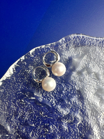 Big Bulb Pearl Earrings | S925 Silver Natural Freshwater Pearl