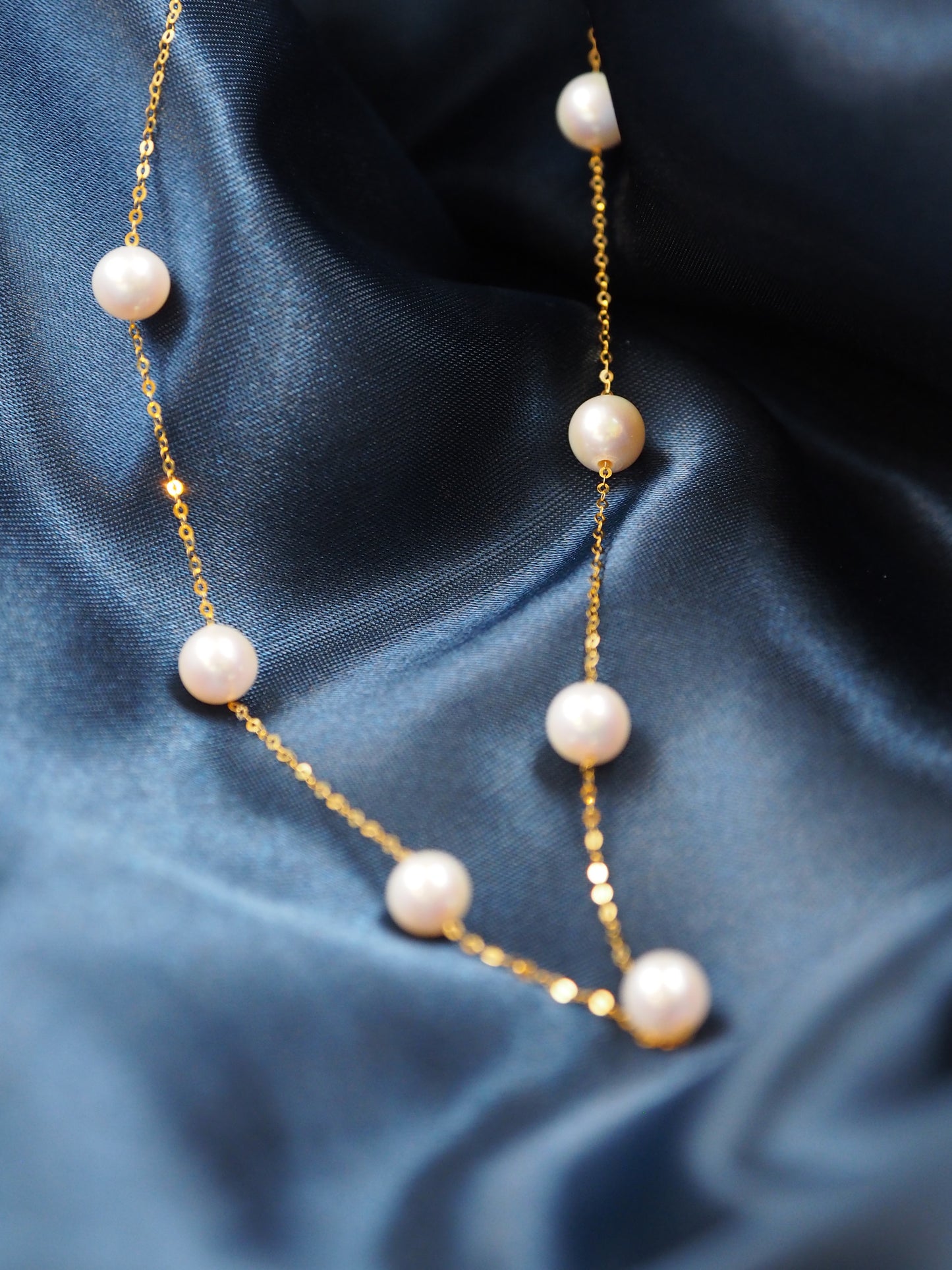 18K Gold Starlit Freshwater Pearl Necklace