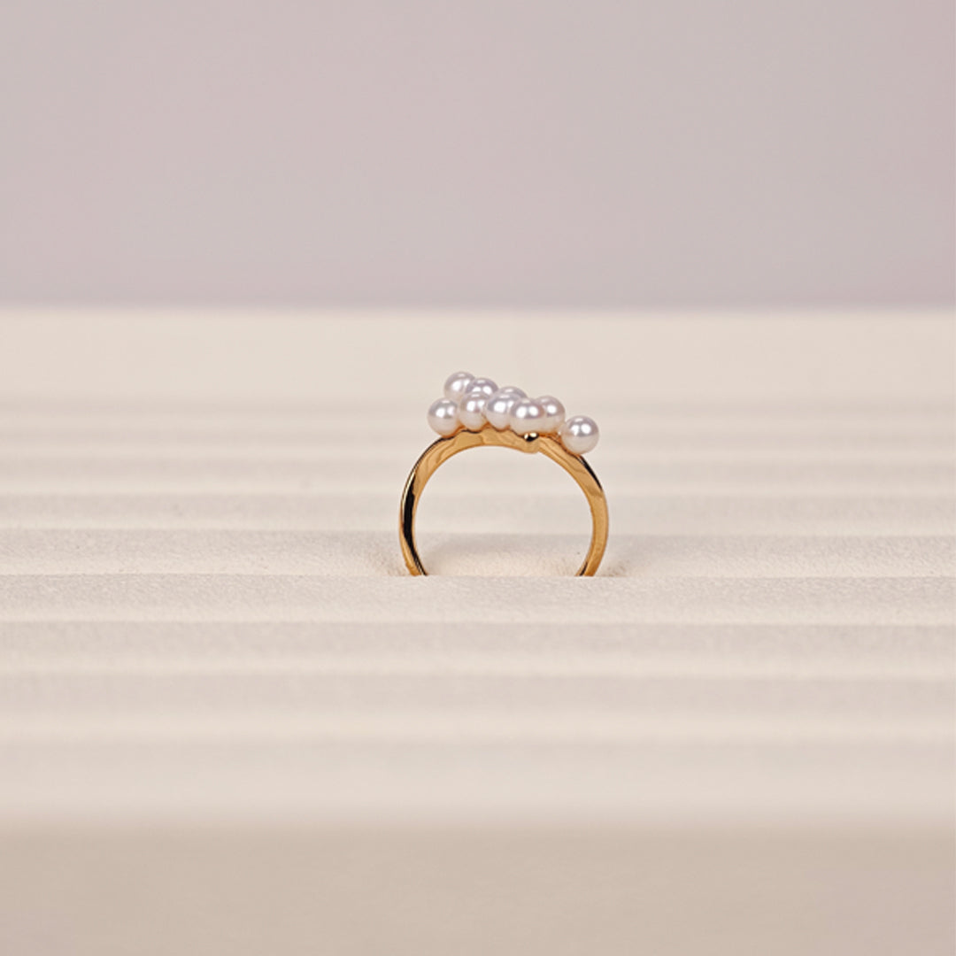 S925 Silver - White Freshwater Pearl Ring | 3–4mm AAA Grade